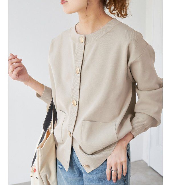Spick and Span「《WEB限定 / 追加2》ウォッシャブクルーネックカーディガン」|カーディガン|グレーB