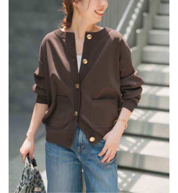 Spick and Span「《WEB限定 / 追加》ウォッシャブルクルーネックカーディガン」|カーディガン|