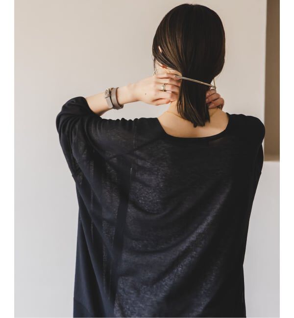 NOBLE「《WEB限定追加》【洗える】18Gシアー オーバーサイズカーディガン2」|カーディガン|