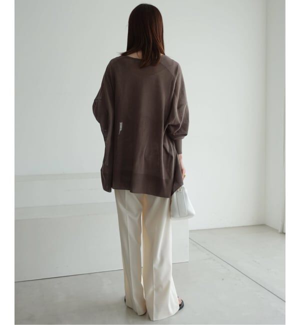 NOBLE「《WEB限定追加》【洗える】18Gシアー オーバーサイズカーディガン2」|カーディガン|