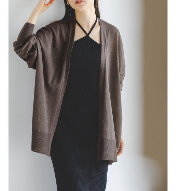 NOBLE「《WEB限定追加》【洗える】18Gシアー オーバーサイズカーディガン2」|カーディガン|