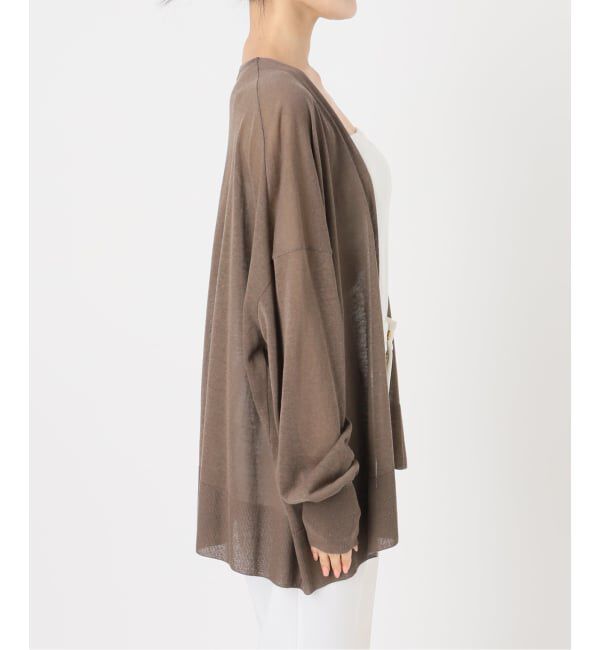 NOBLE「《WEB限定追加》【洗える】18Gシアー オーバーサイズカーディガン2」|カーディガン|