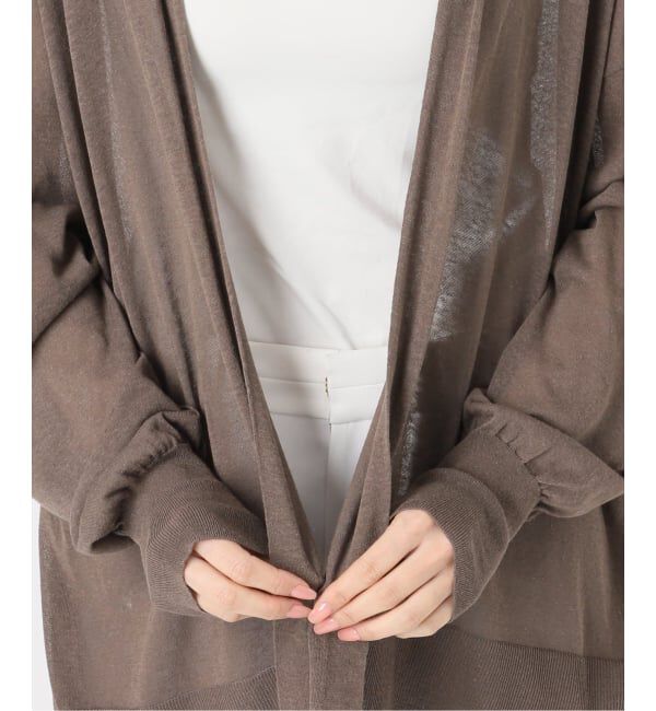 NOBLE「《WEB限定追加》【洗える】18Gシアー オーバーサイズカーディガン2」|カーディガン|