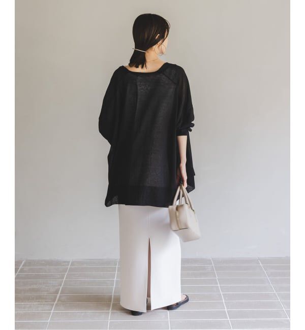 NOBLE「《WEB限定追加》【洗える】18Gシアー オーバーサイズカーディガン2」|カーディガン|