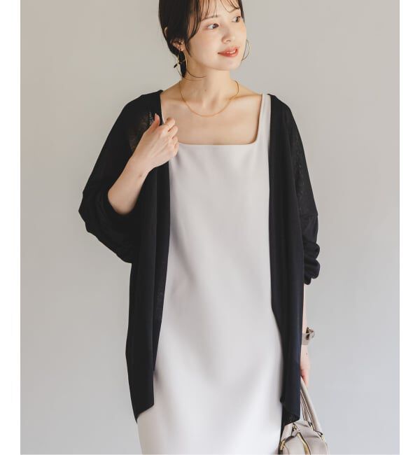NOBLE「《WEB限定追加》【洗える】18Gシアー オーバーサイズカーディガン2」|カーディガン|