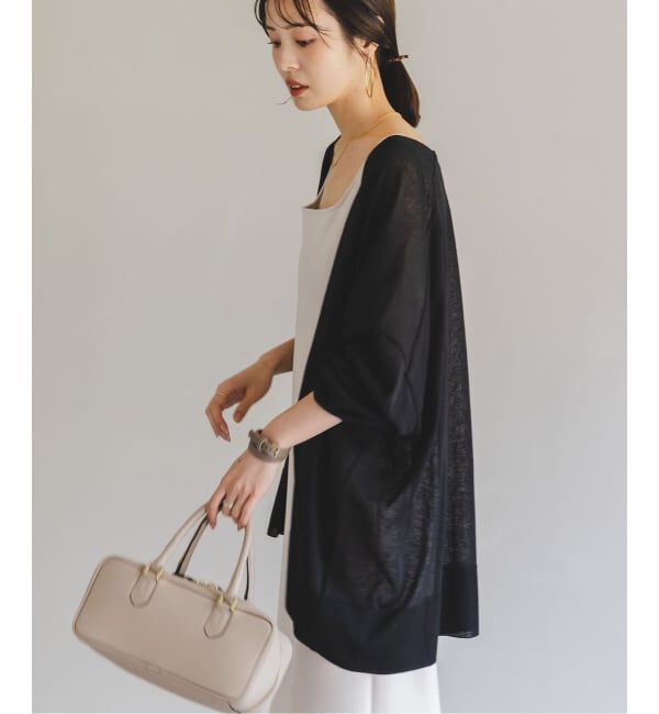 NOBLE「《WEB限定追加》【洗える】18Gシアー オーバーサイズカーディガン2」|カーディガン|