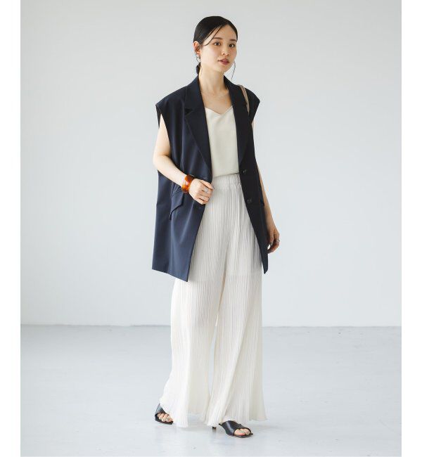 NOBLE「ファジーシフォンランダムプリーツパンツ」|その他|