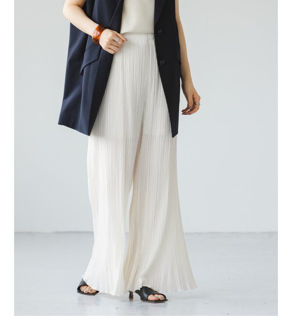 NOBLE「ファジーシフォンランダムプリーツパンツ」|その他|