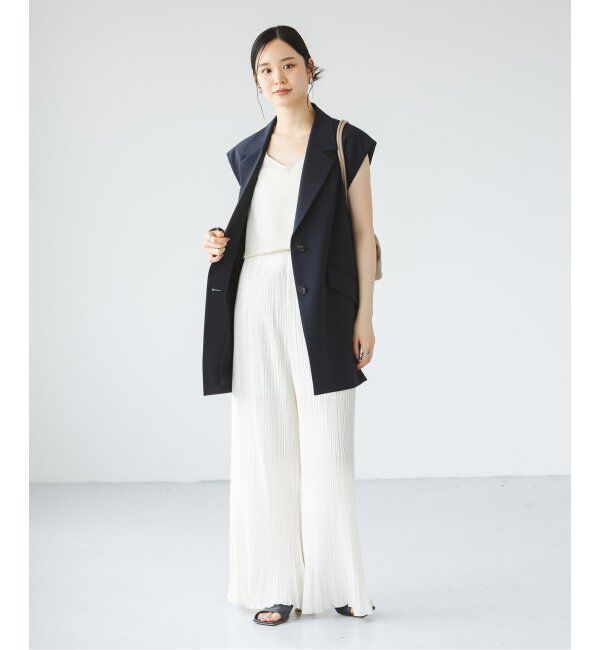 NOBLE「ファジーシフォンランダムプリーツパンツ」|その他|