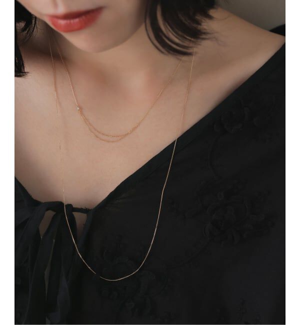 Lilas by Spick&Span「《WEB限定》デュアルチェーンダイヤネックレス K10」|ネックレス|