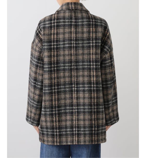 FRAMeWORK「PRIMAチェックコート」|ステンカラーコート|