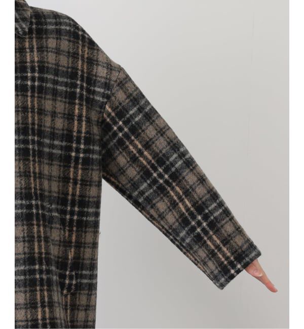 FRAMeWORK「PRIMAチェックコート」|ステンカラーコート|