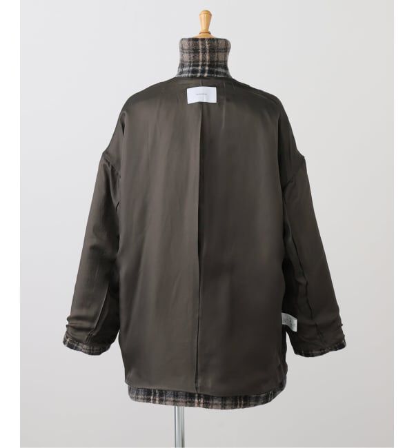 FRAMeWORK「PRIMAチェックコート」|ステンカラーコート|