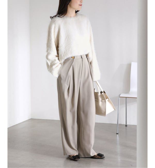  「ウール混クルーネックプルオーバー」|ニット・セーター|