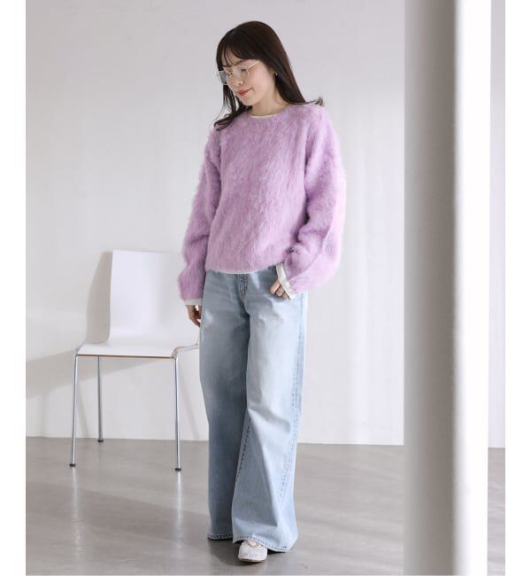  「ウール混クルーネックプルオーバー」|ニット・セーター|
