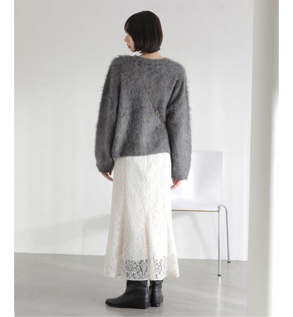  「ウール混クルーネックプルオーバー」|ニット・セーター|