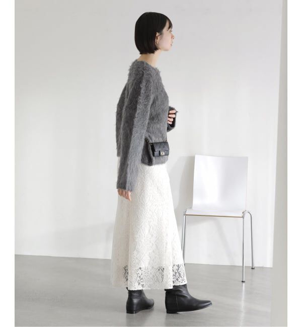  「ウール混クルーネックプルオーバー」|ニット・セーター|