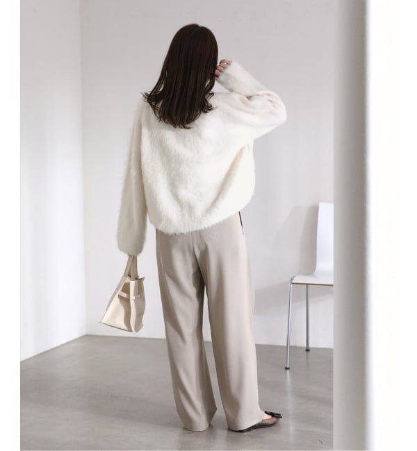  「ウール混クルーネックプルオーバー」|ニット・セーター|