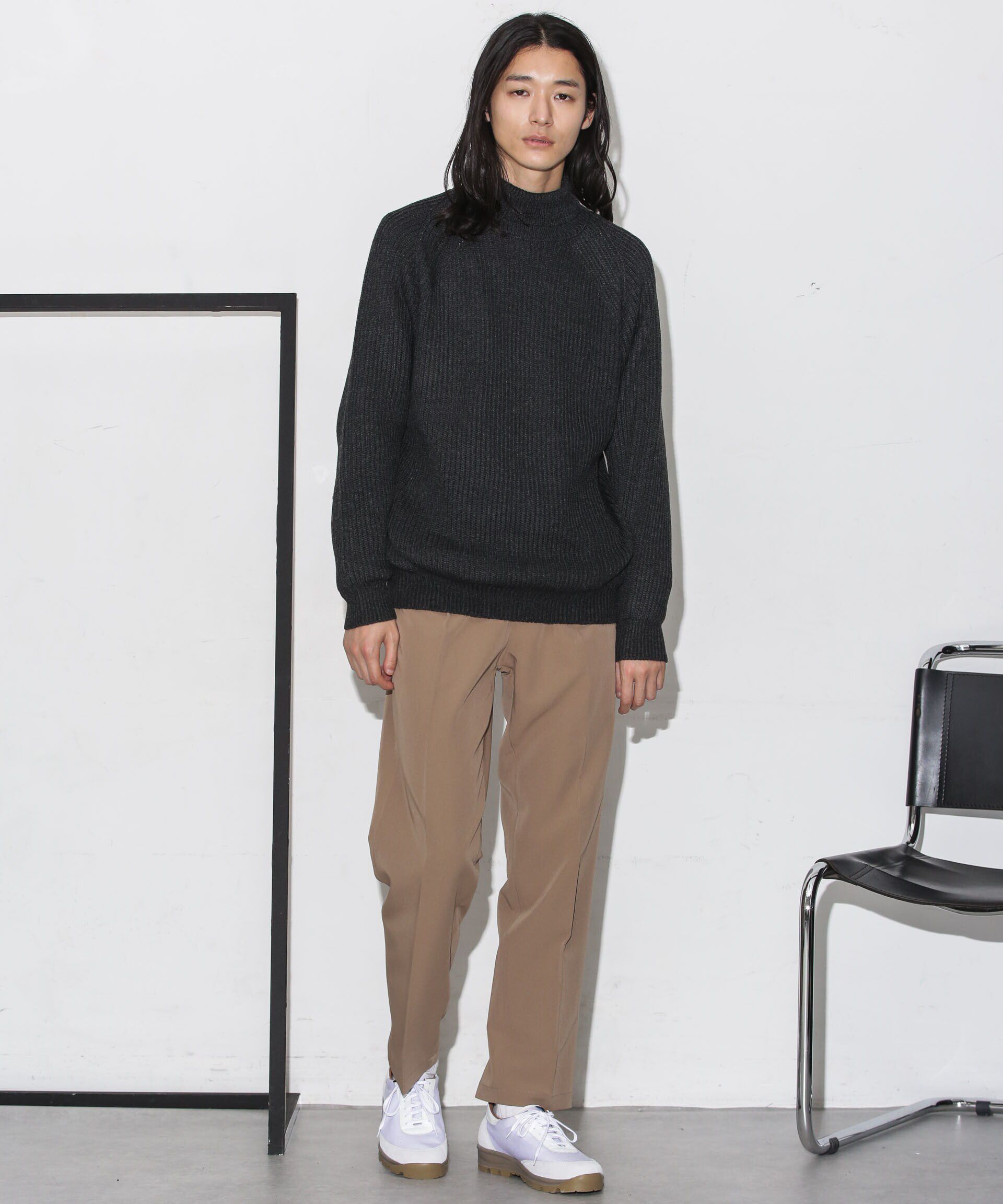 nano･universe「ベーシック畦編みタートルニット」|ニット・セーター|