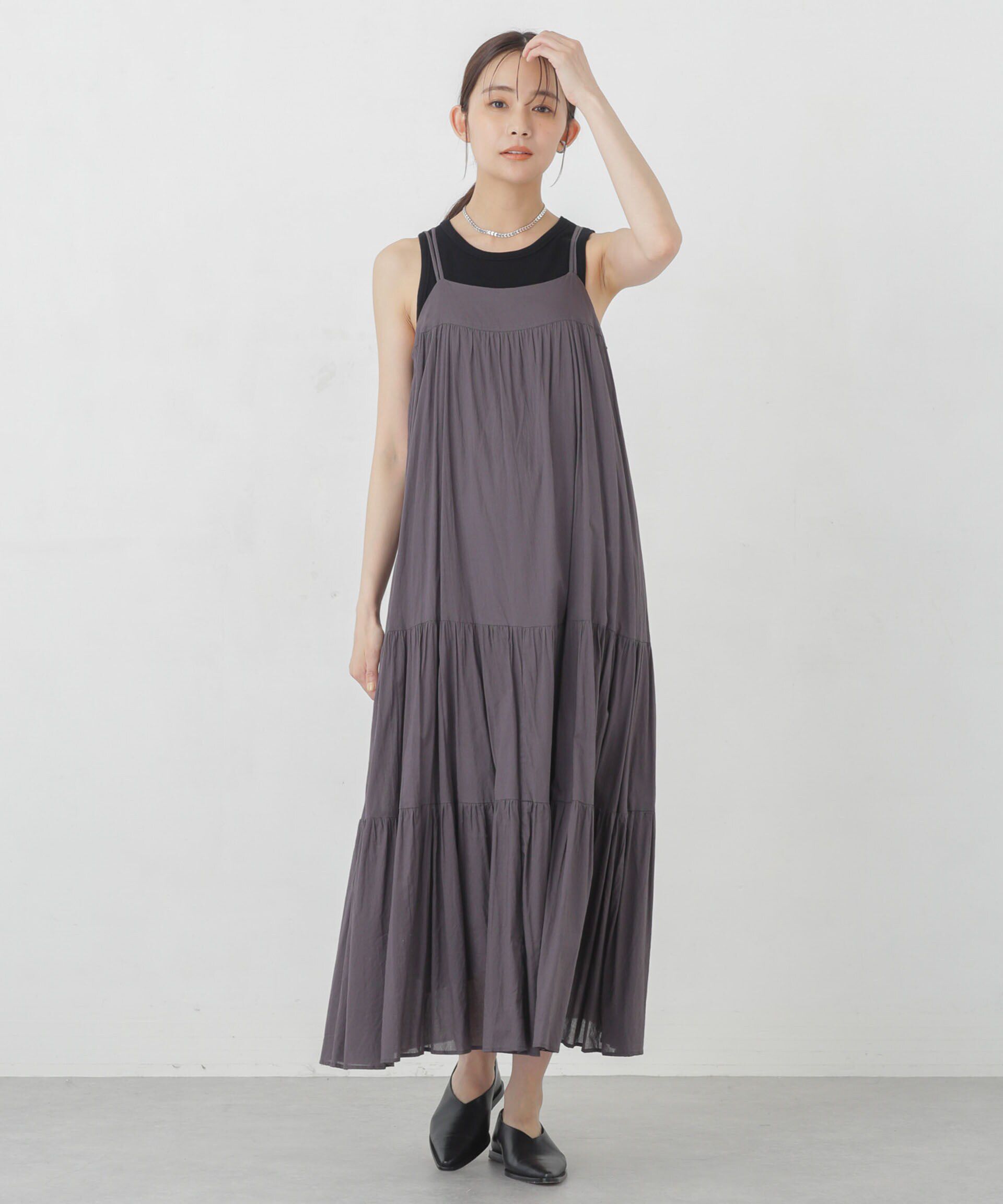 nano･universe「インド ティアードキャミワンピース」|ワンピース|