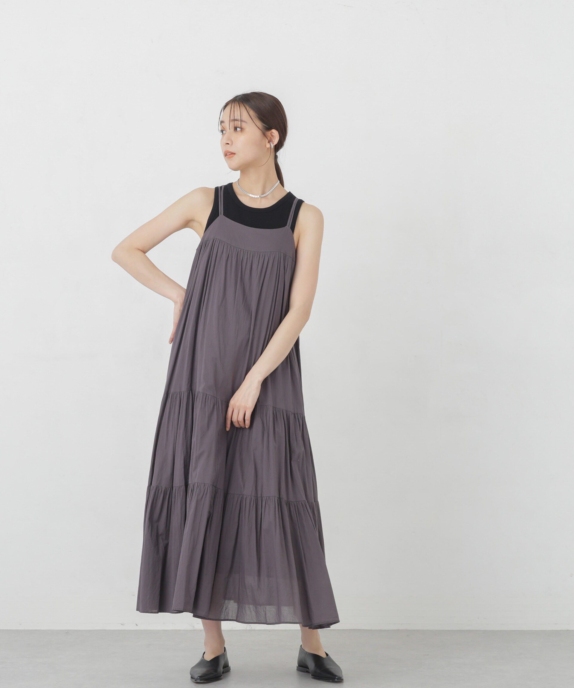 nano･universe「インド ティアードキャミワンピース」|ワンピース|