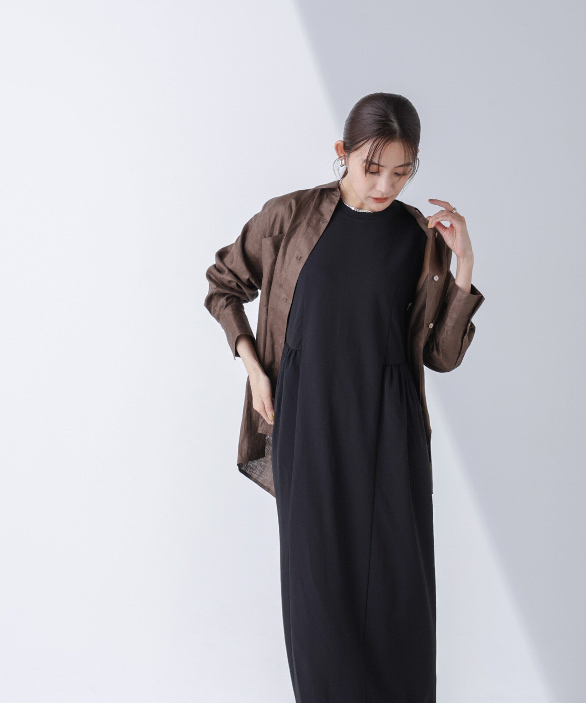 nano･universe「ギャザーコクーンカットワンピース」|ワンピース|