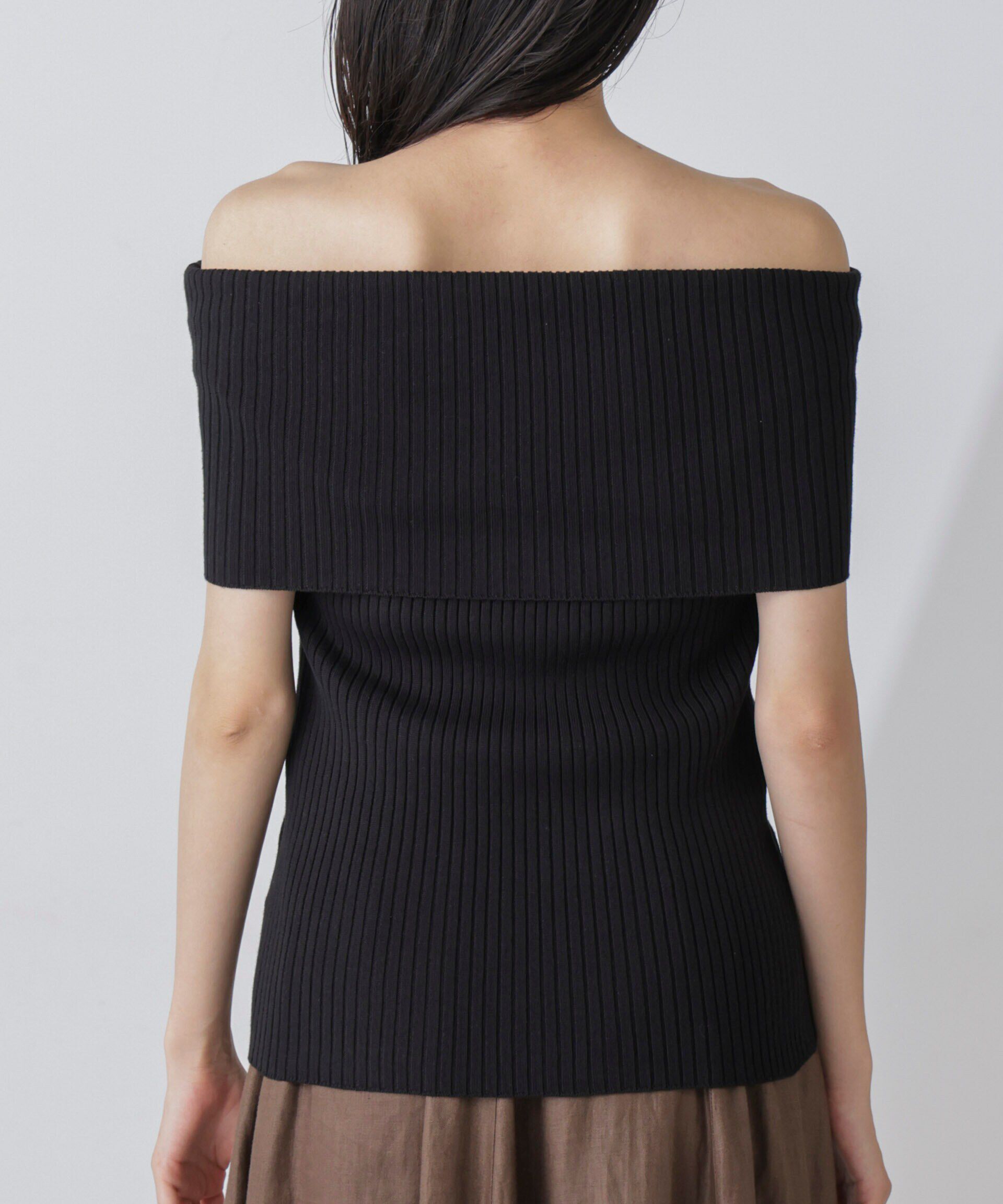 nano･universe「オフショルダーリブニットトップス」|ニット・セーター|