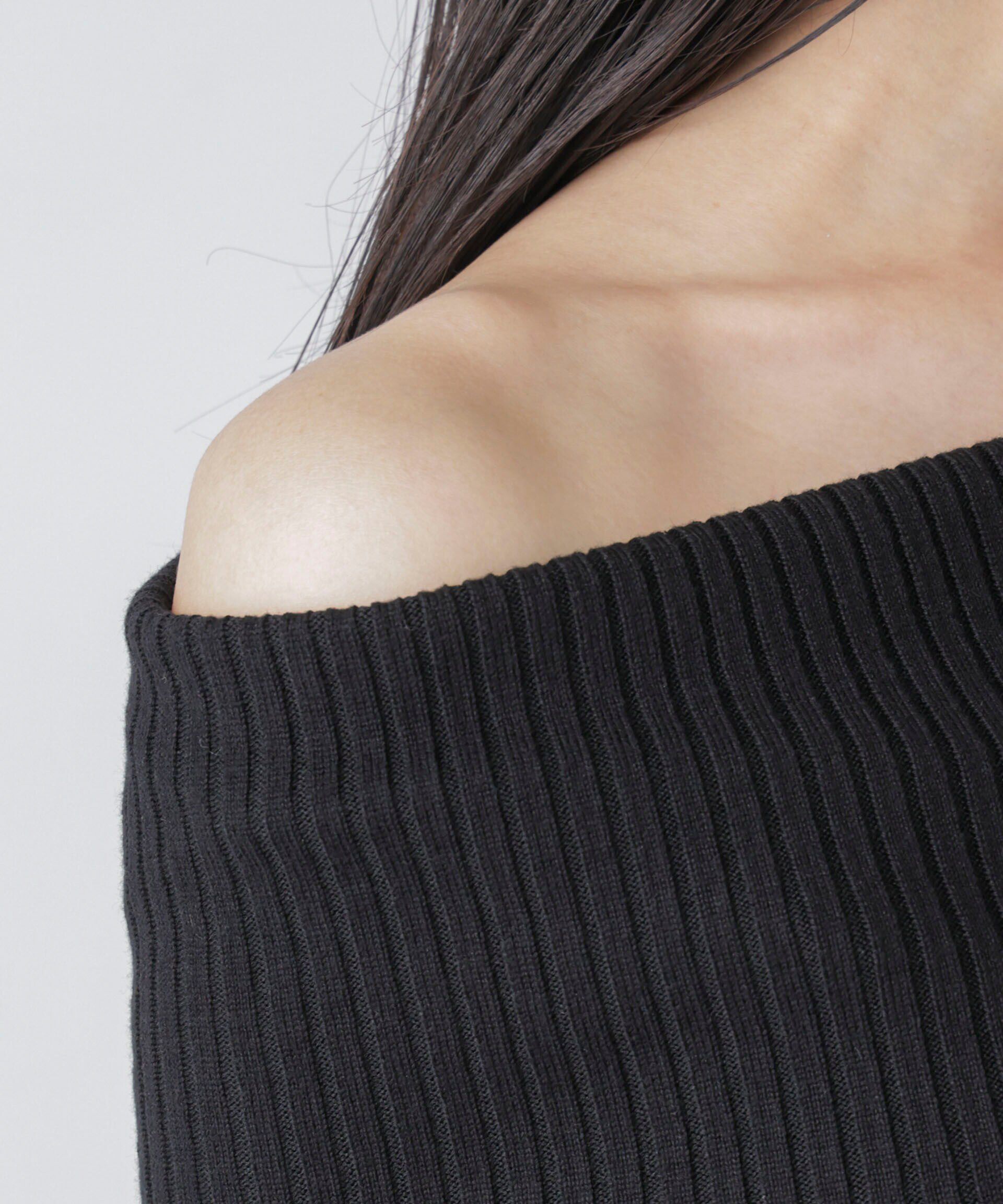 nano･universe「オフショルダーリブニットトップス」|ニット・セーター|