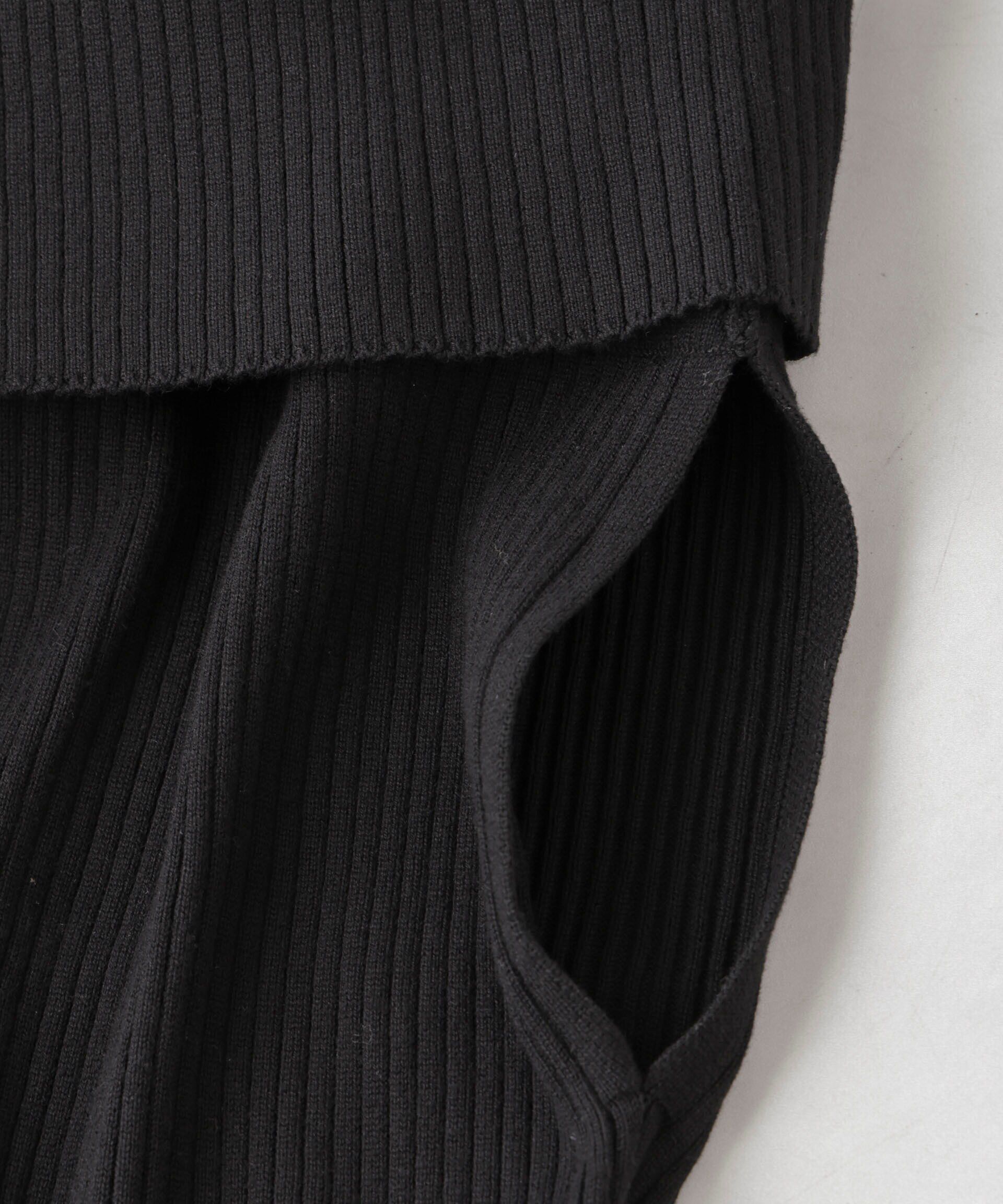 nano･universe「オフショルダーリブニットトップス」|ニット・セーター|