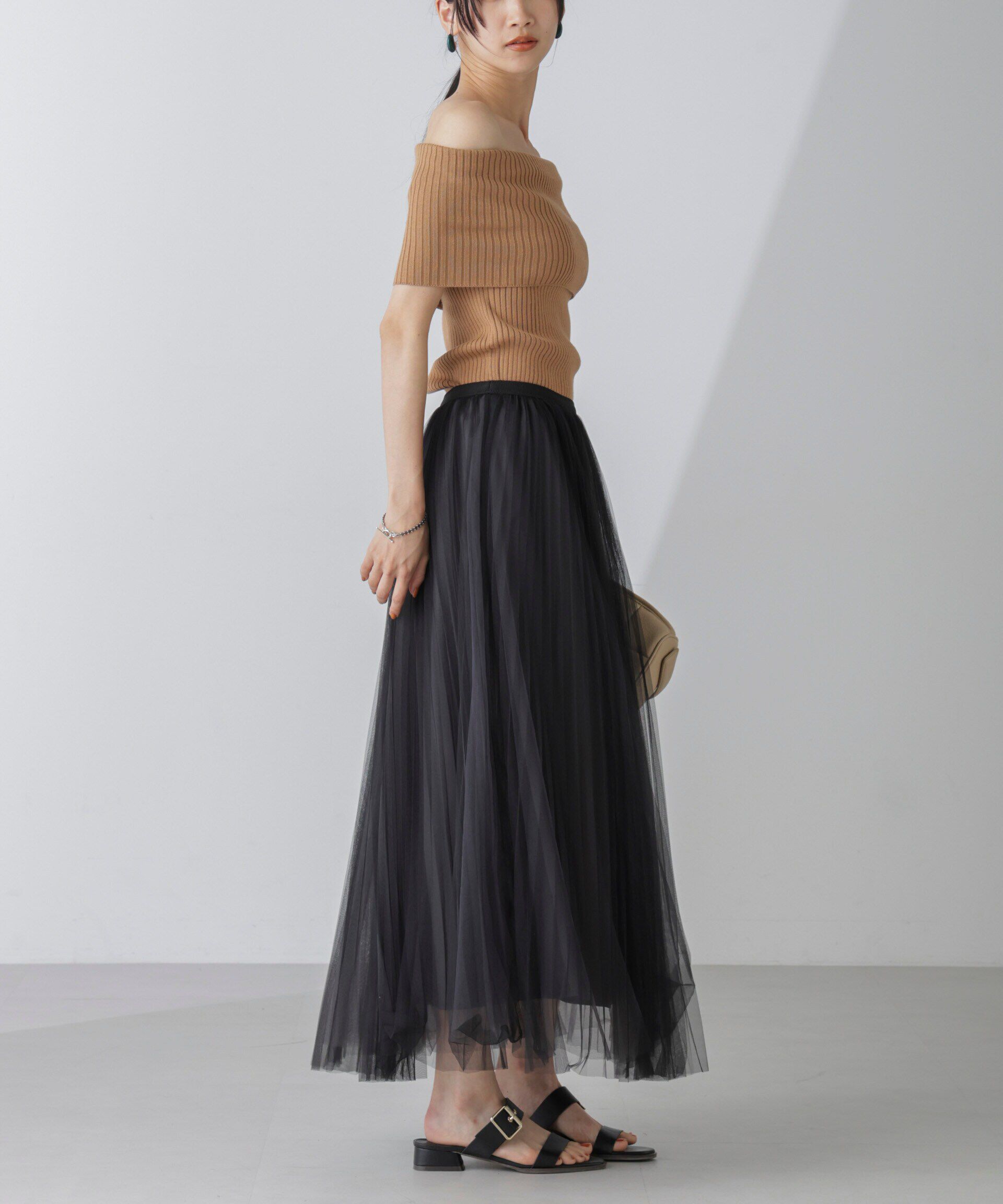 nano･universe「オフショルダーリブニットトップス」|ニット・セーター|