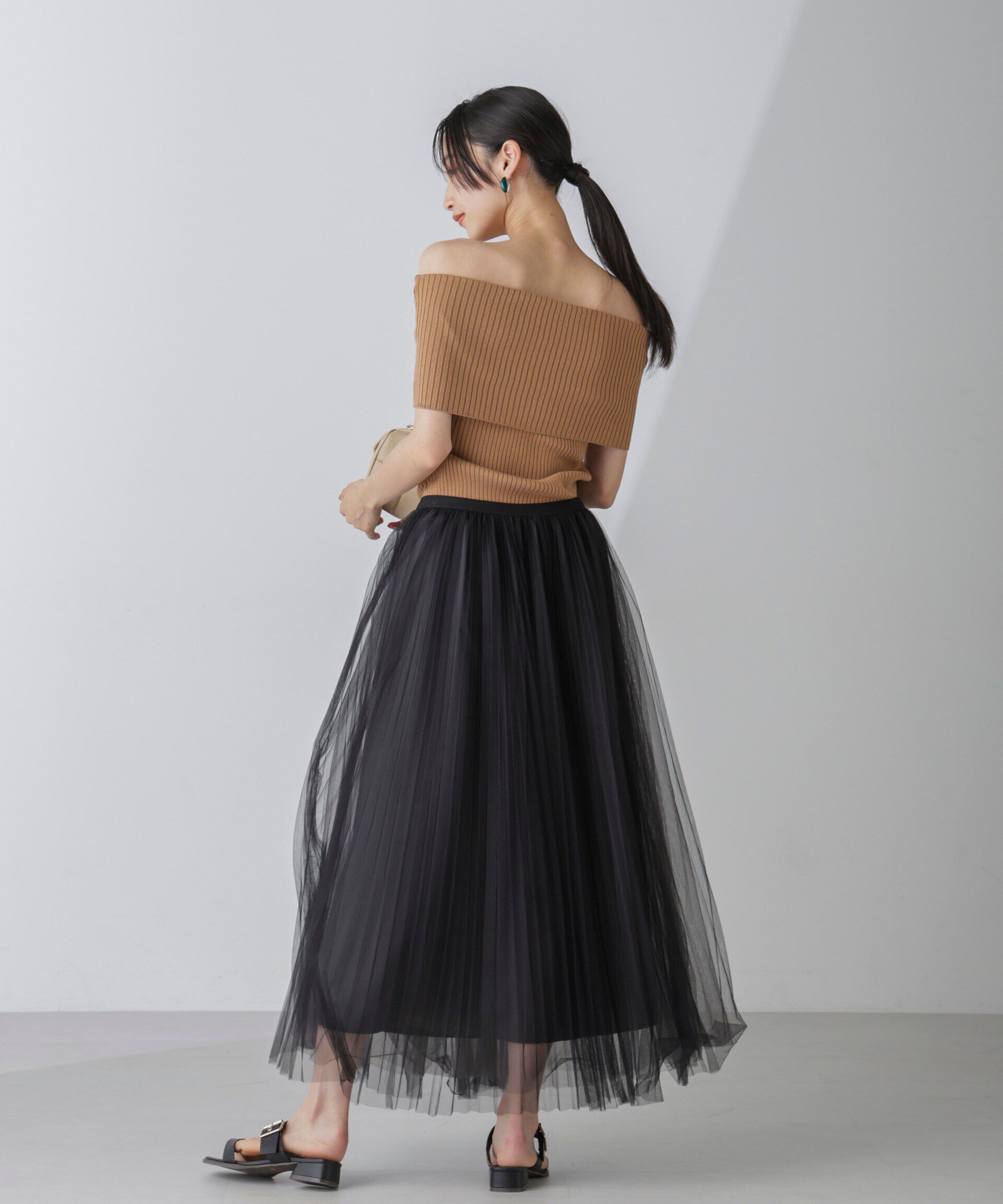 nano･universe「オフショルダーリブニットトップス」|ニット・セーター|