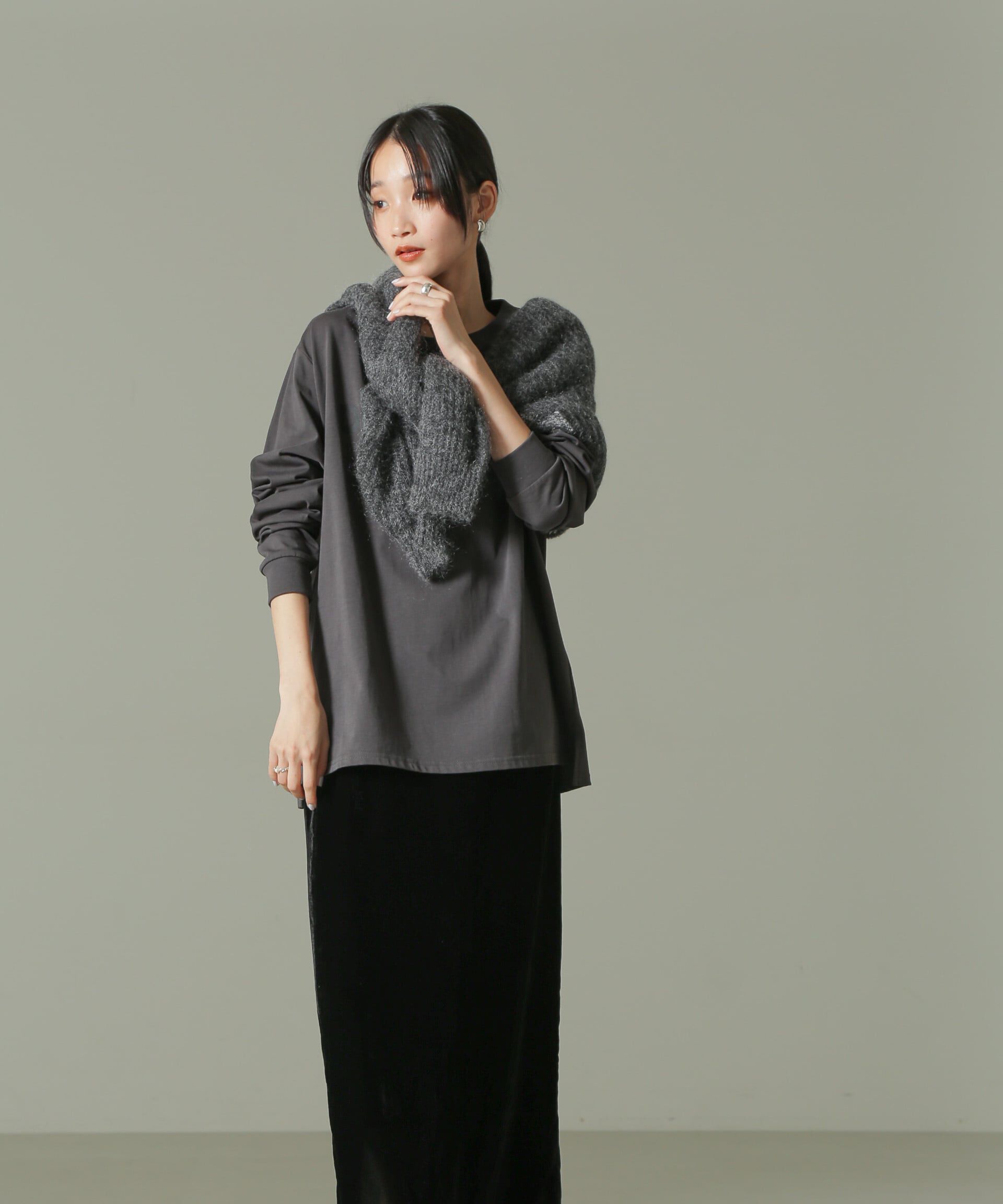 nano･universe「ベロアナロースカート」|スカート|