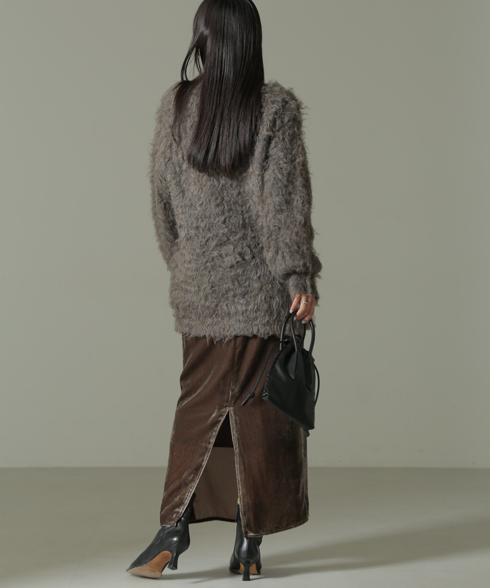 nano･universe「ベロアナロースカート」|スカート|