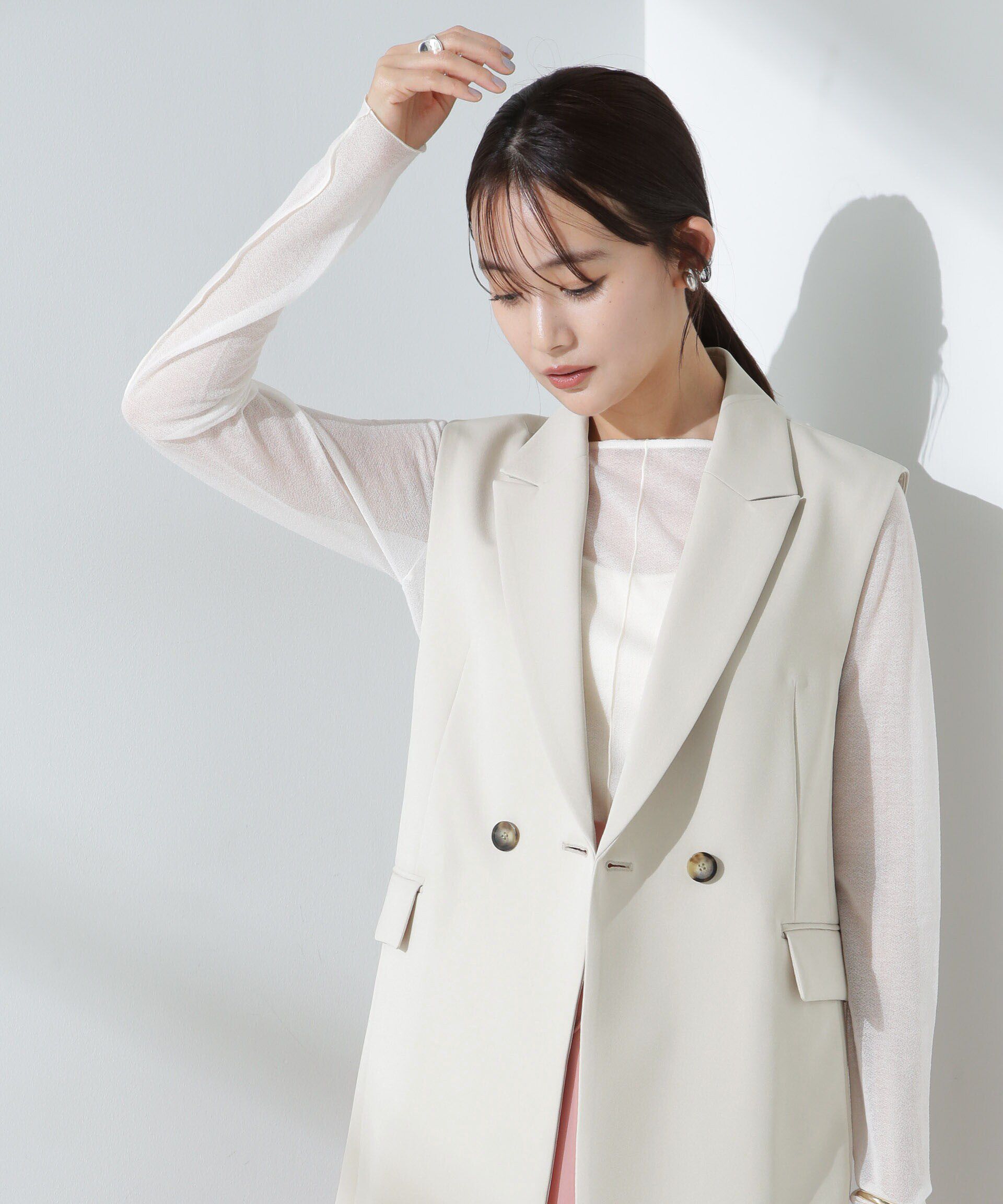 nano･universe「デイリーファンクション ダブルジレ(セットアップ可)」|テーラードジャケット|