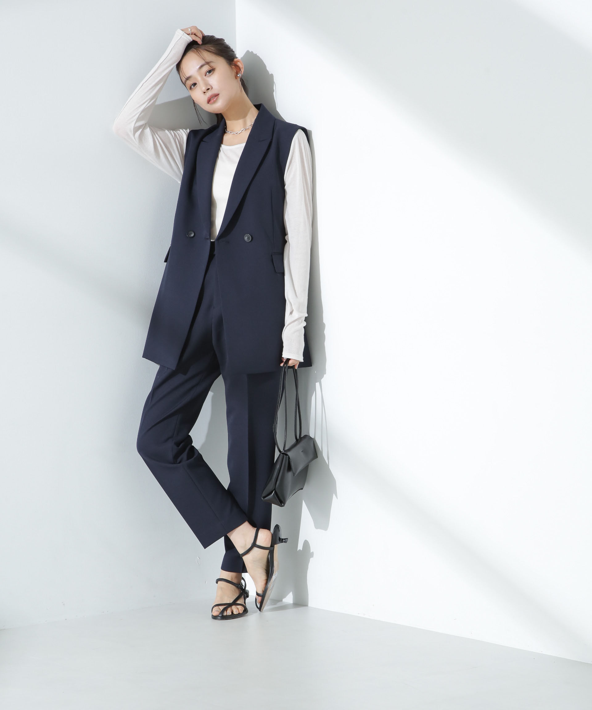 nano･universe「デイリーファンクション ダブルジレ(セットアップ可)」|テーラードジャケット|