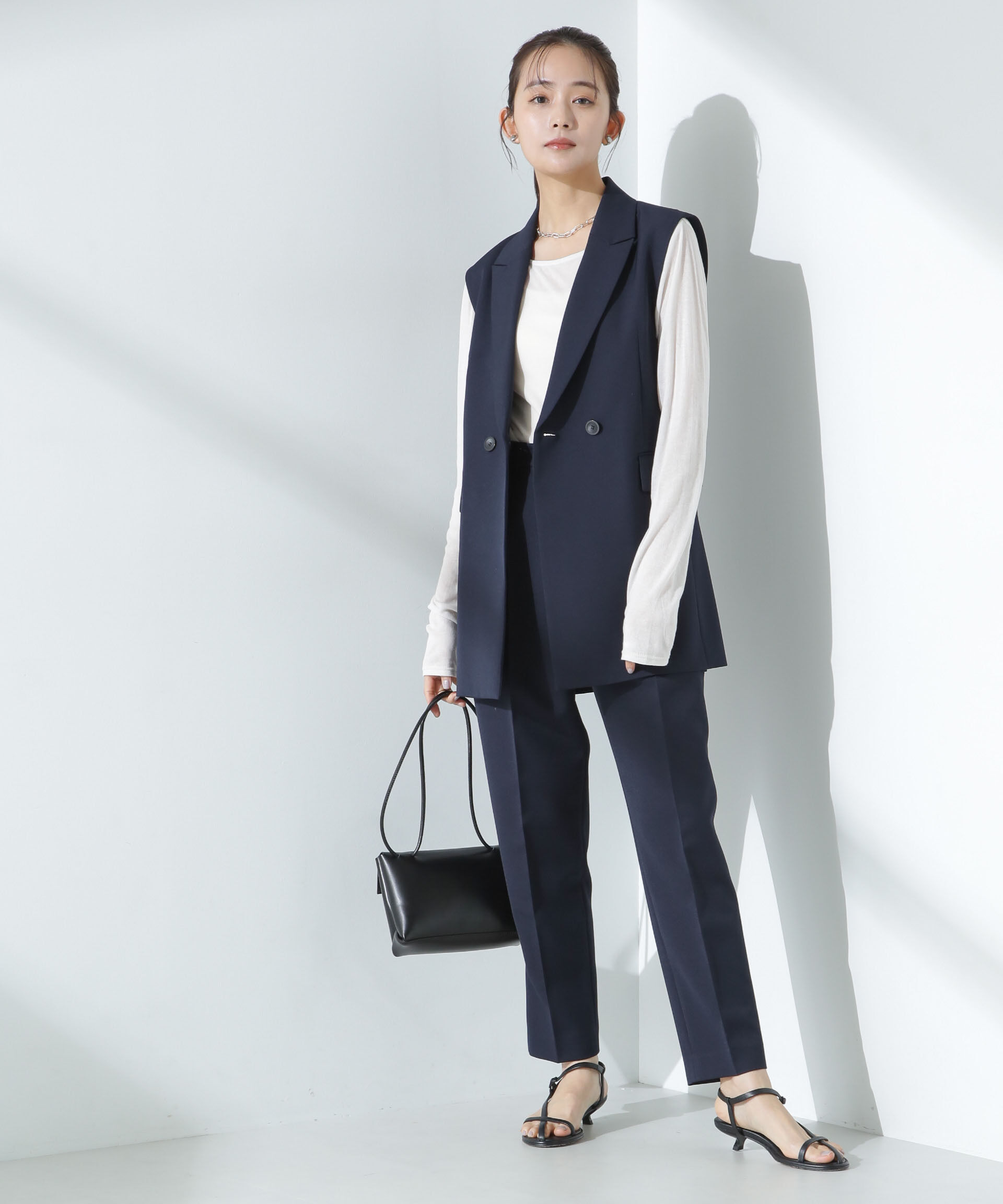 nano･universe「デイリーファンクション ダブルジレ(セットアップ可)」|テーラードジャケット|