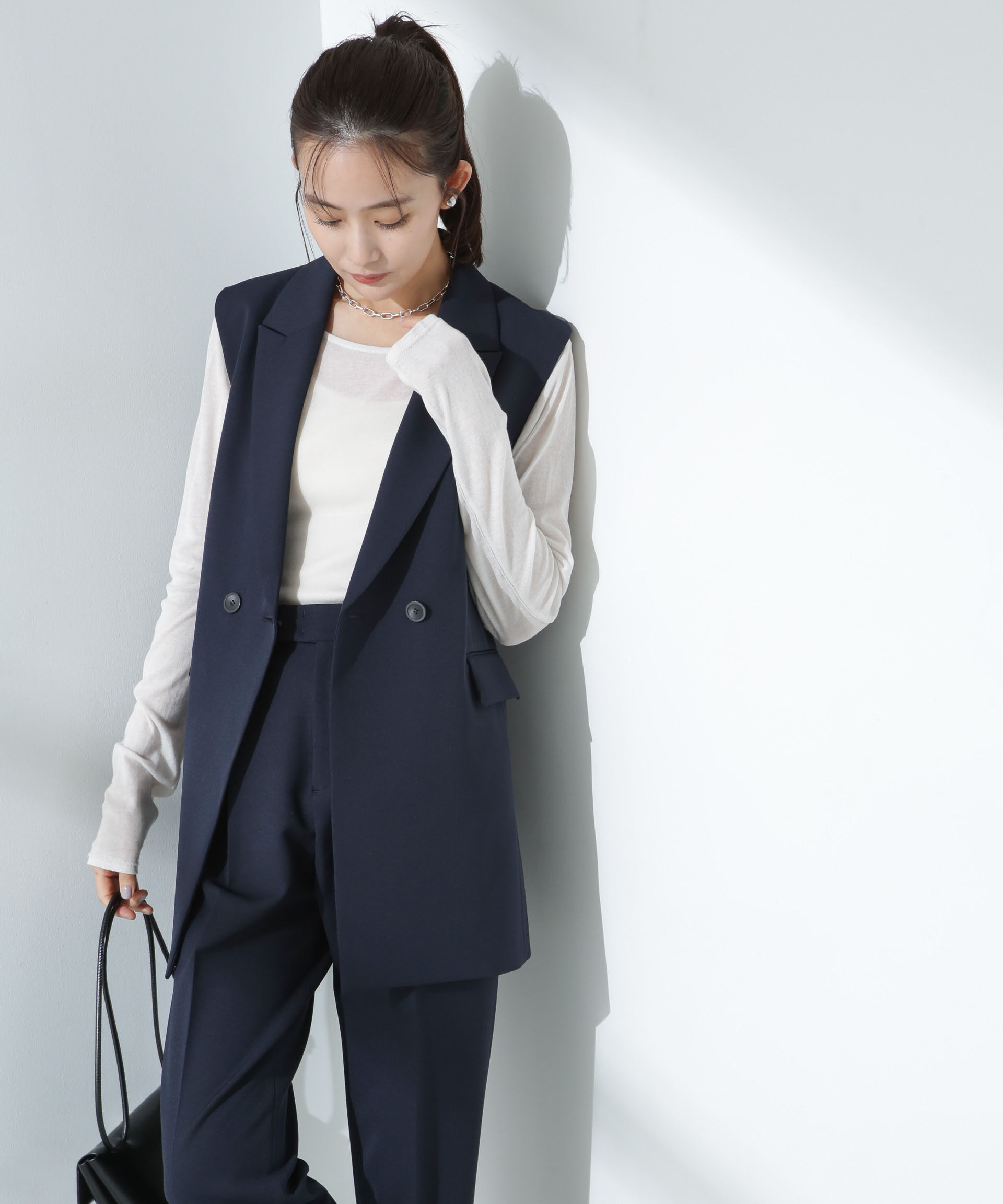 nano･universe「デイリーファンクション ダブルジレ(セットアップ可)」|テーラードジャケット|