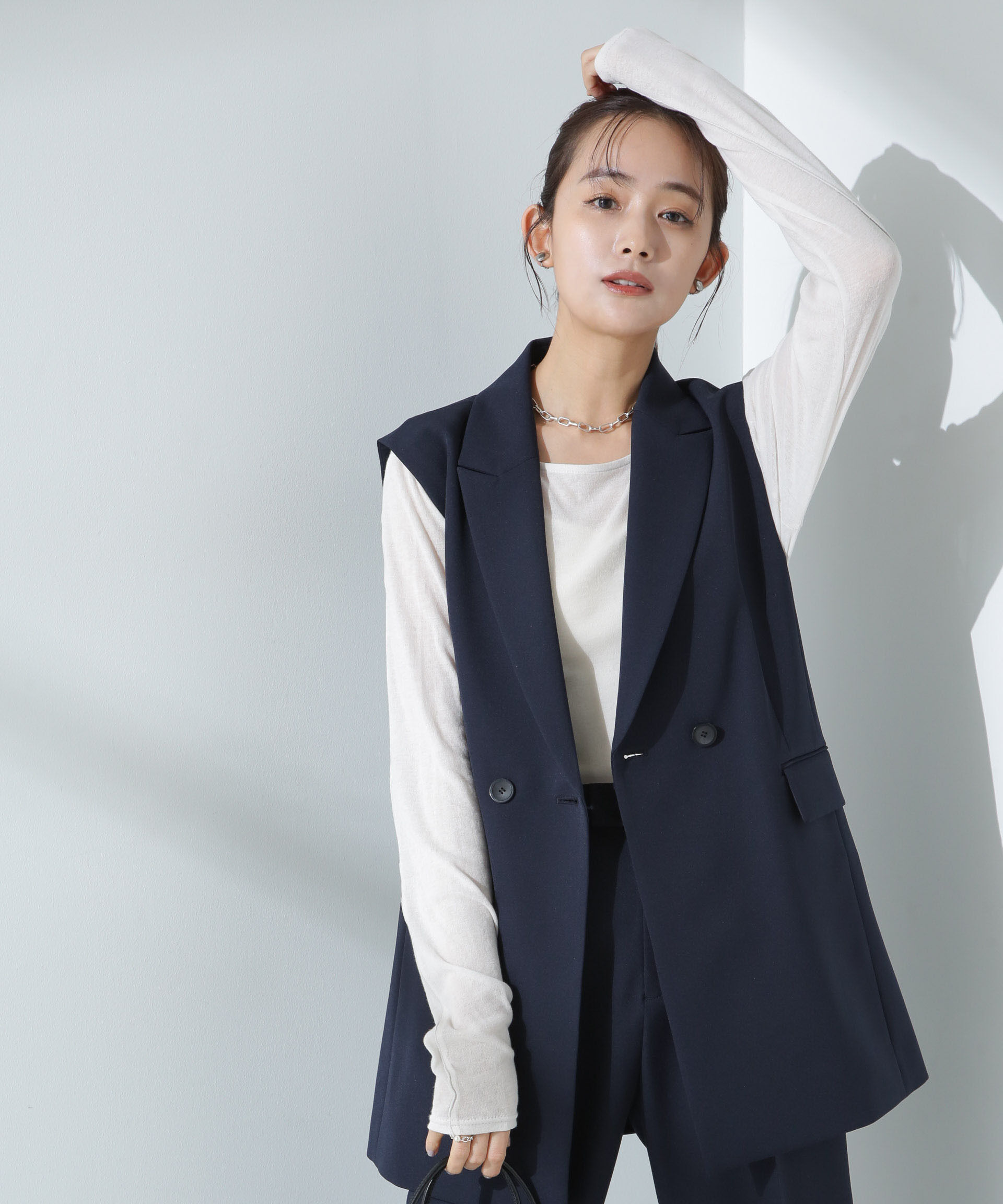 nano･universe「デイリーファンクション ダブルジレ(セットアップ可)」|テーラードジャケット|