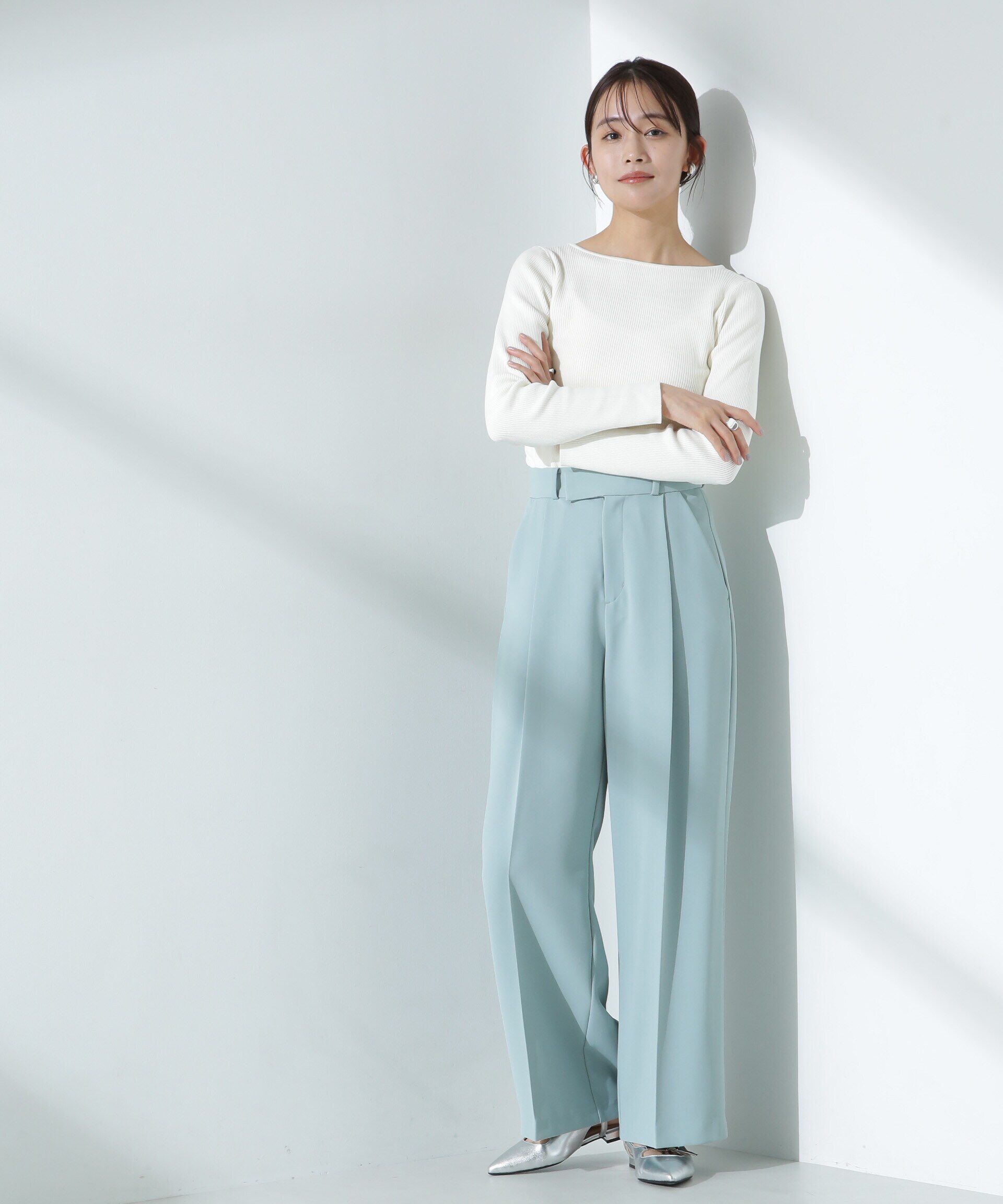 nano･universe「ツイルワイドスラックス」|チノ|