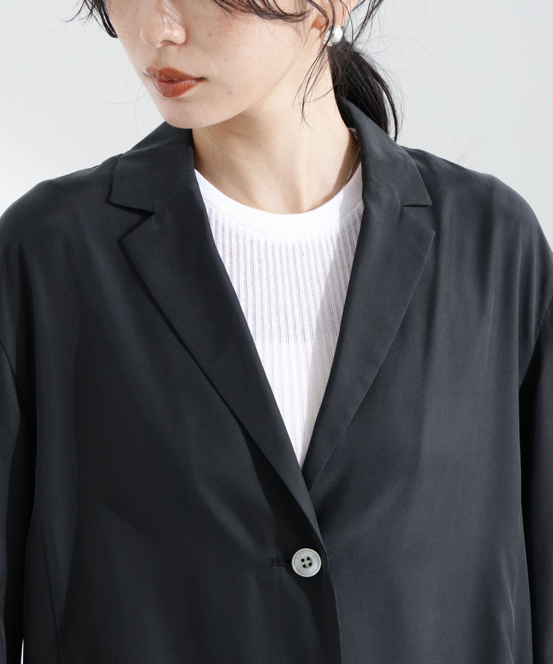 nano･universe「キュプラライトジャケット」|テーラードジャケット|