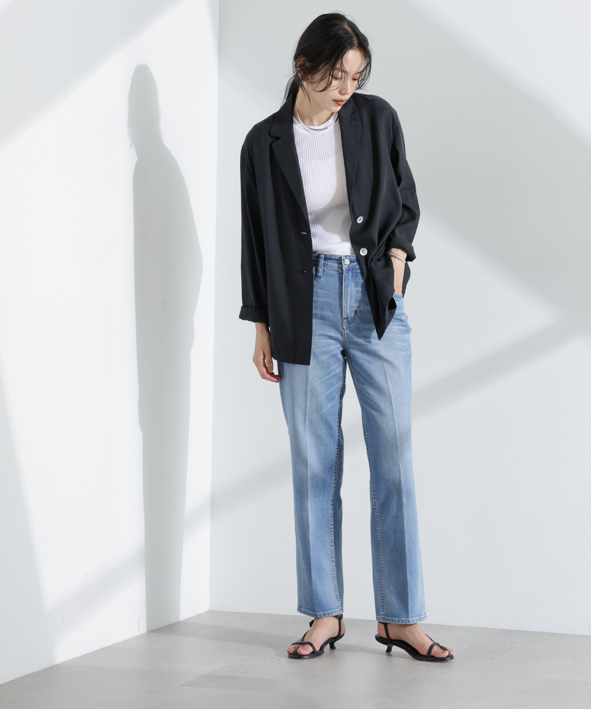 nano･universe「キュプラライトジャケット」|テーラードジャケット|