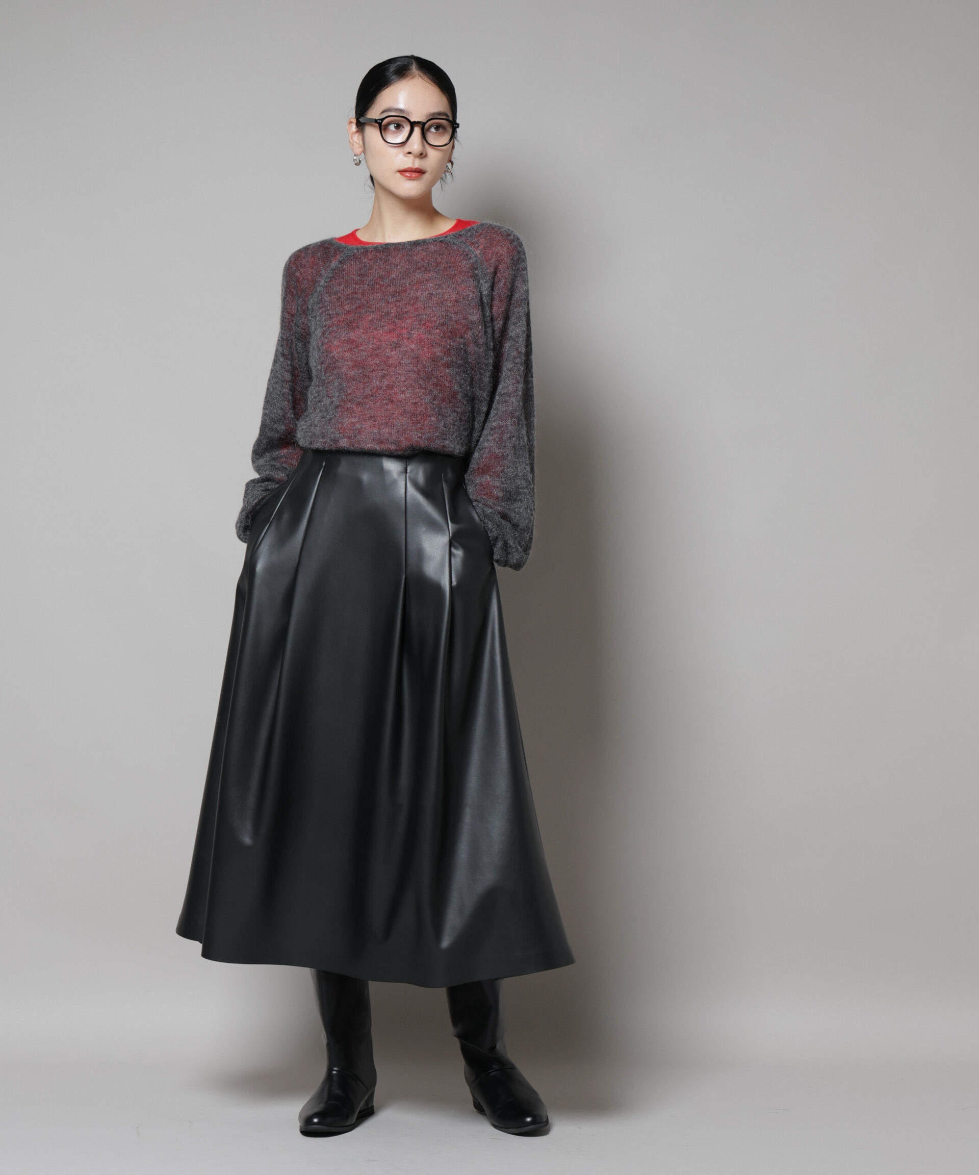 nano･universe「モヘヤ混天竺シアーニット」|ニット・セーター|