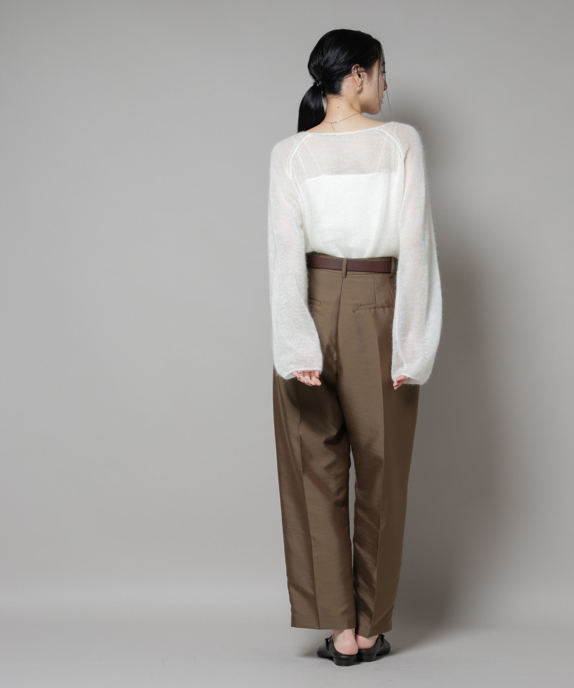 nano･universe「モヘヤ混天竺シアーニット」|ニット・セーター|