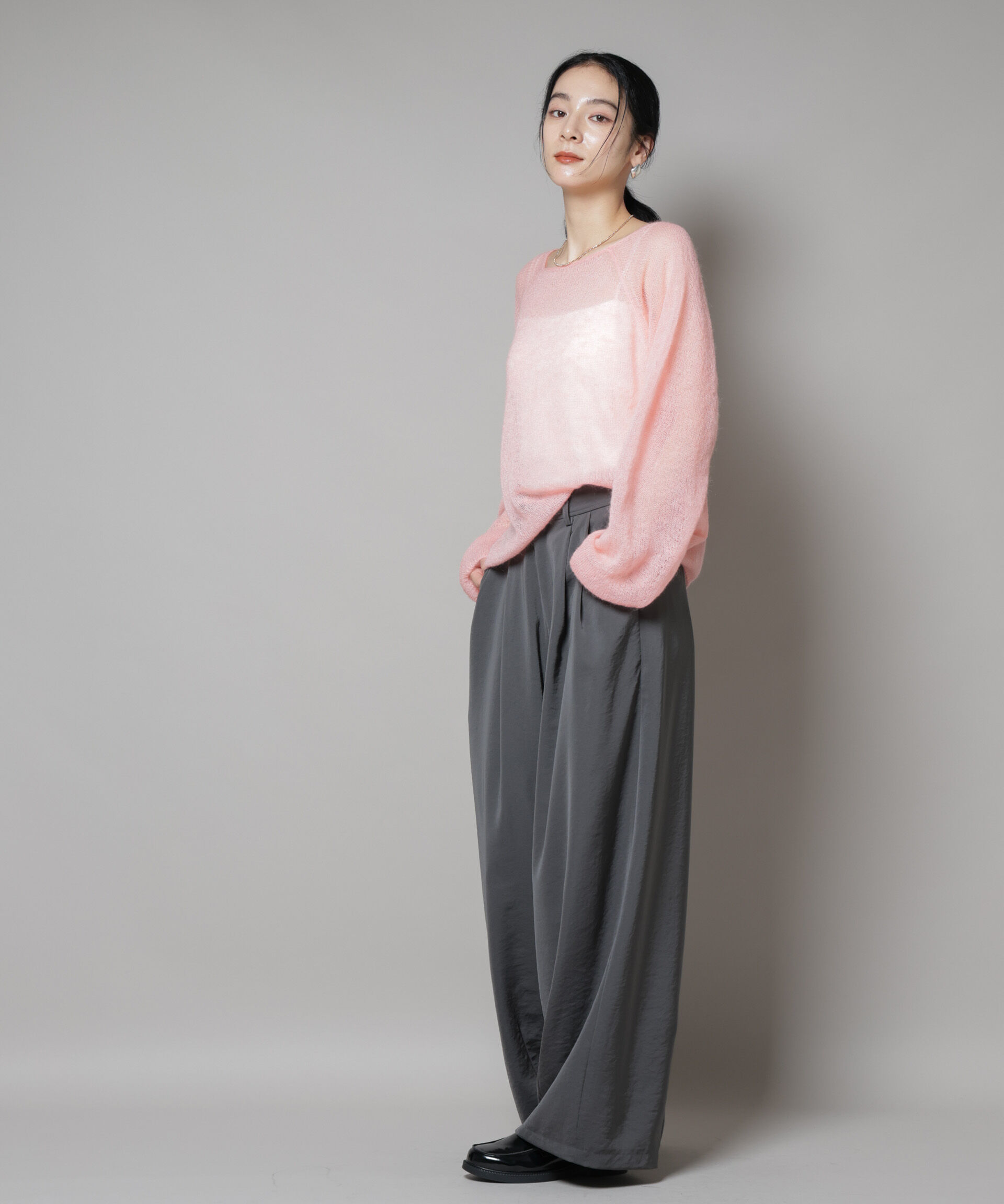 nano･universe「モヘヤ混天竺シアーニット」|ニット・セーター|