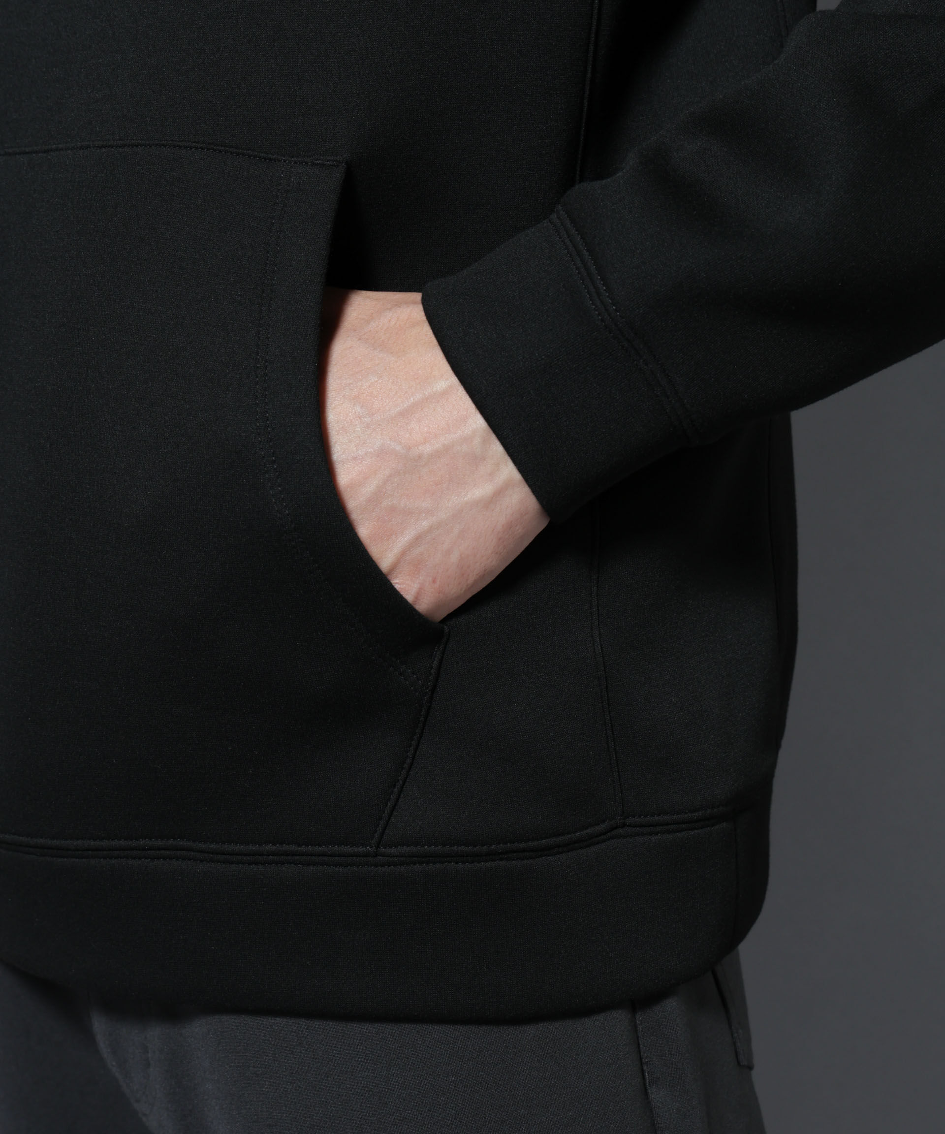 nano･universe「パネルダンボールフーディー 長袖(セットアップ可)」|Tシャツ・カットソー|