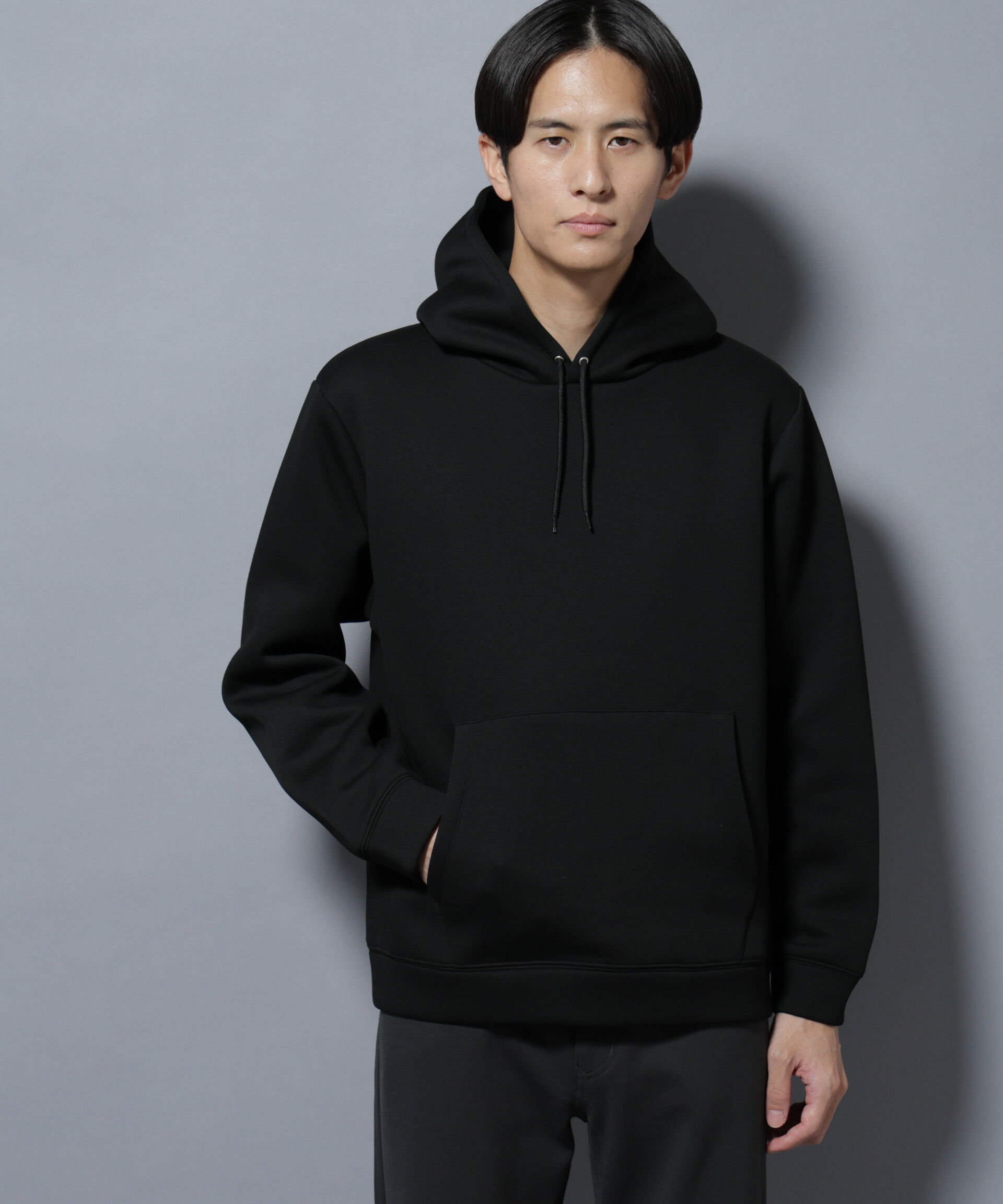 nano･universe「パネルダンボールフーディー 長袖(セットアップ可)」|Tシャツ・カットソー|