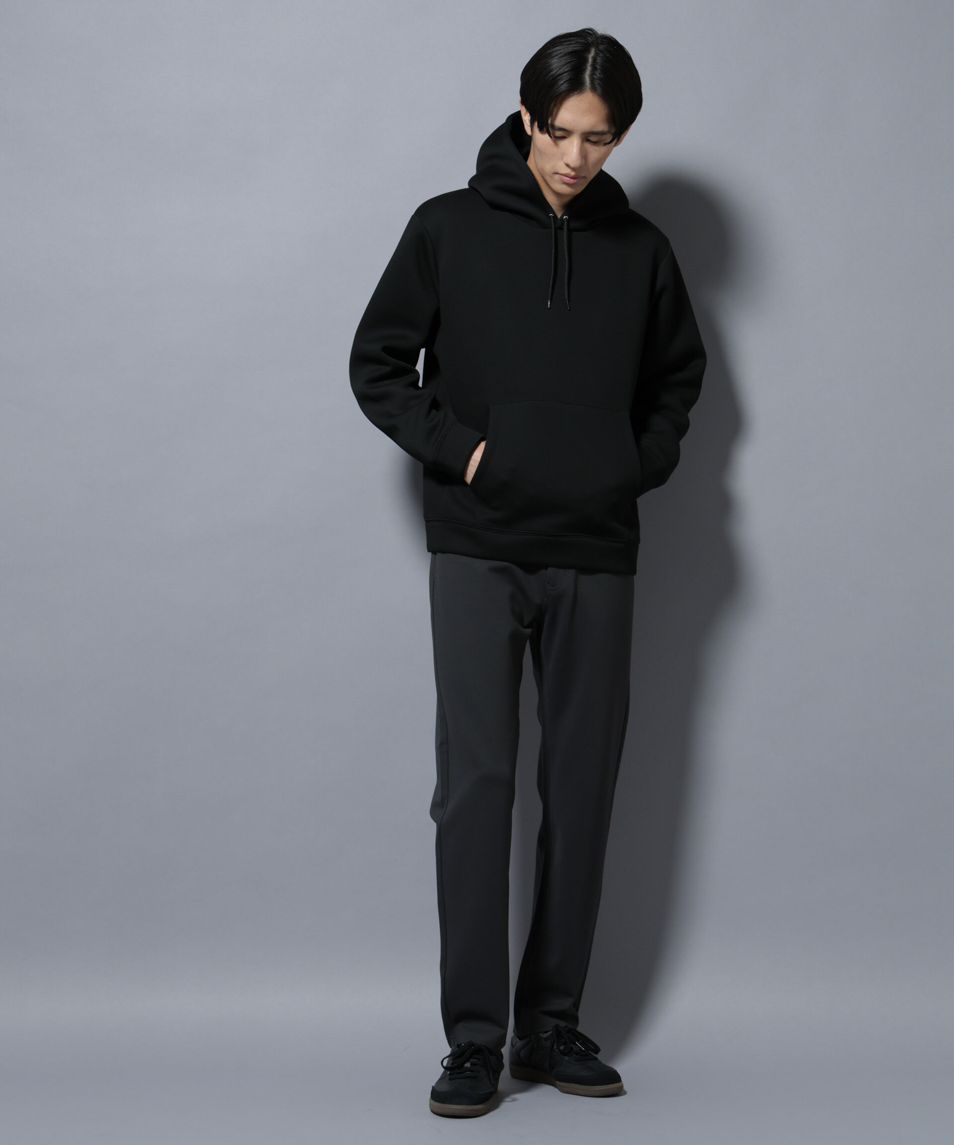 nano･universe「パネルダンボールフーディー 長袖(セットアップ可)」|Tシャツ・カットソー|