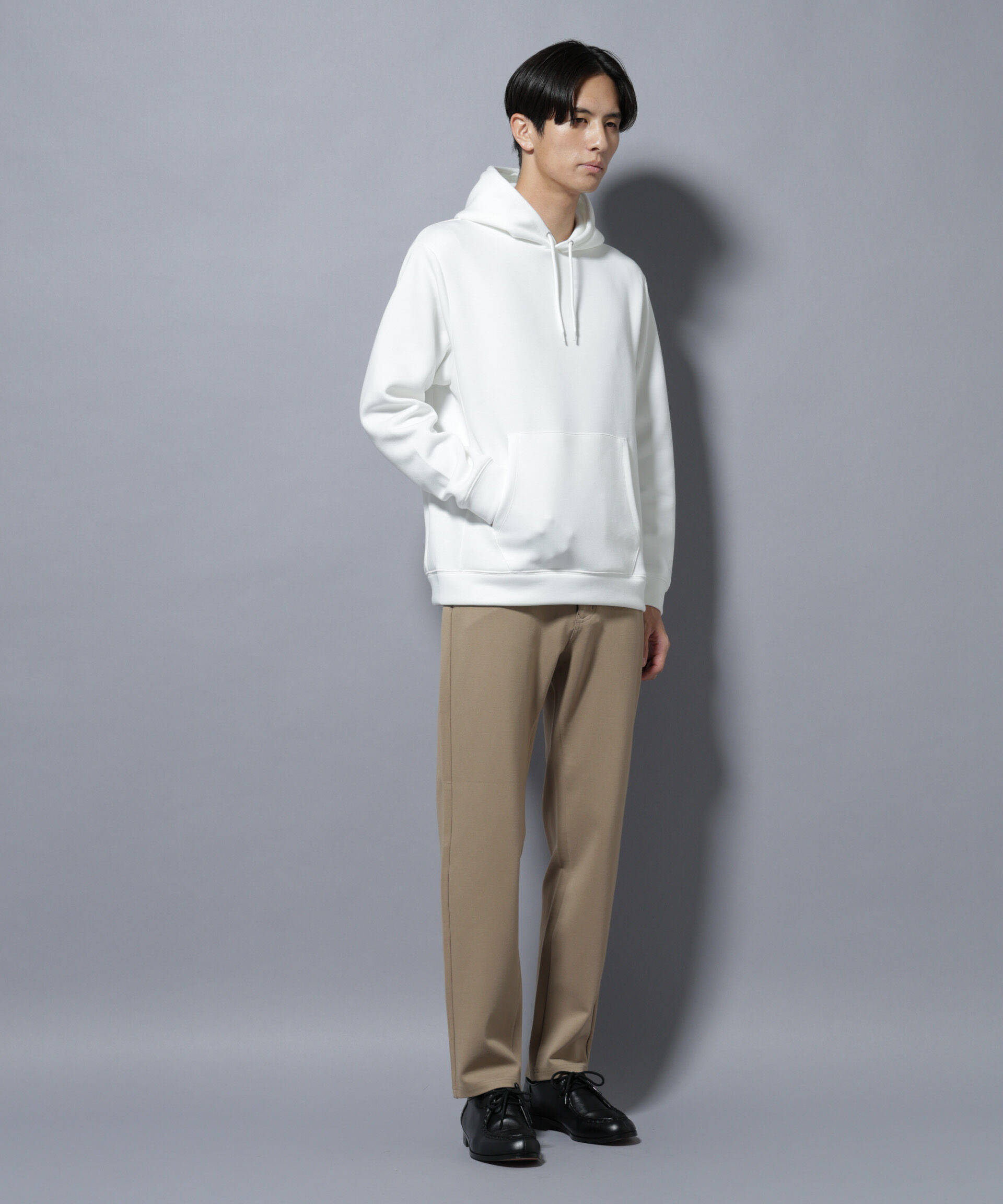 nano･universe「パネルダンボールフーディー 長袖(セットアップ可)」|Tシャツ・カットソー|