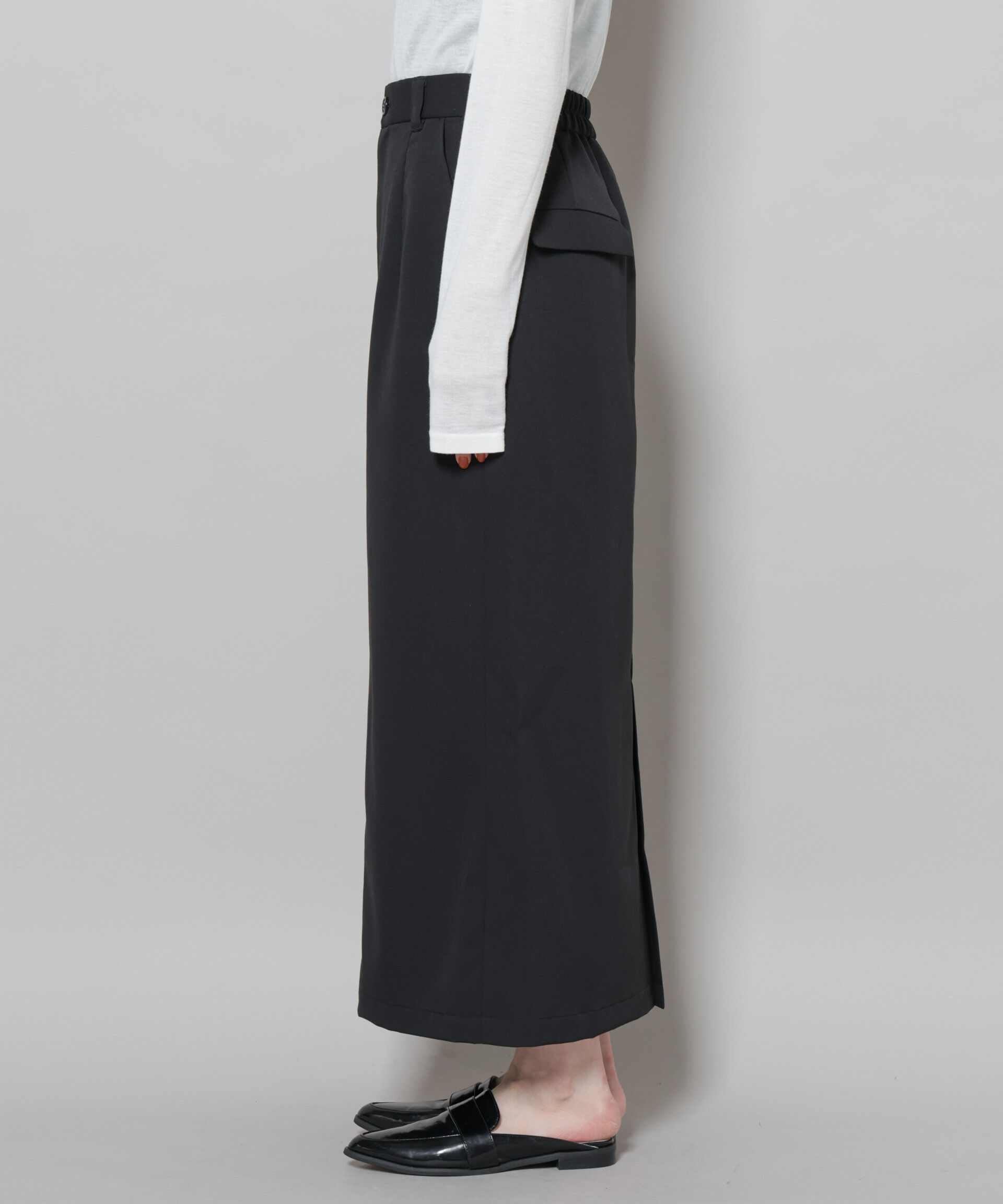 nano･universe「スーツライクIラインロングスカート」|スカート|