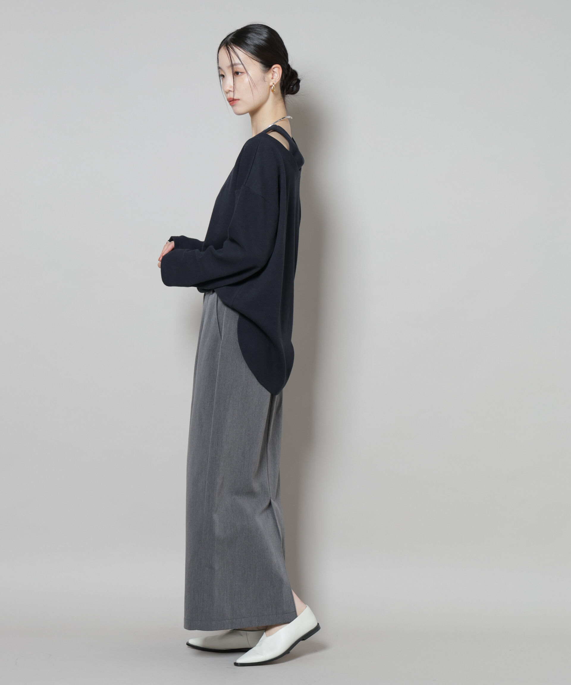 nano･universe「スーツライクIラインロングスカート」|スカート|